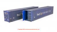 4F-028-016 Dapol 45ft High Cube Container Twin Pack - P&O Ferry with weathered finish
